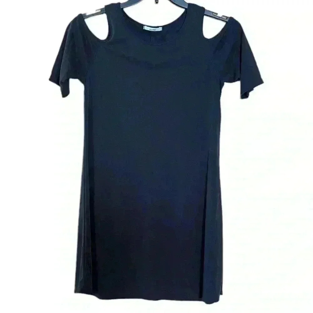 Acemi Cold Shoulder Black Dress - Picture 1 of 8